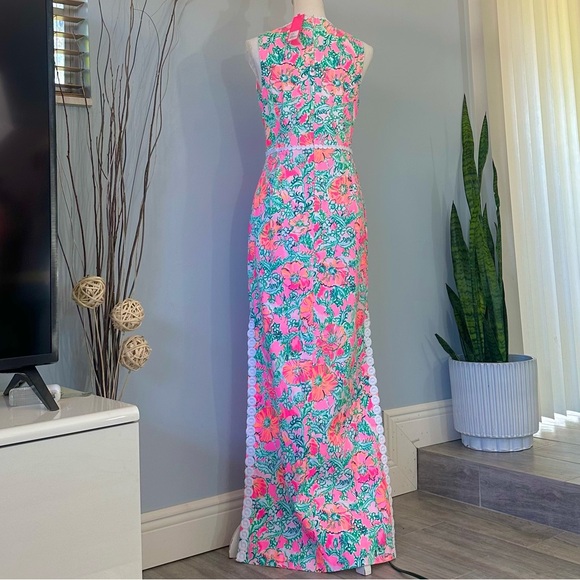 Lilly Pulitzer Pink and Green Floral Maxi Dress - Picture 5 of 15